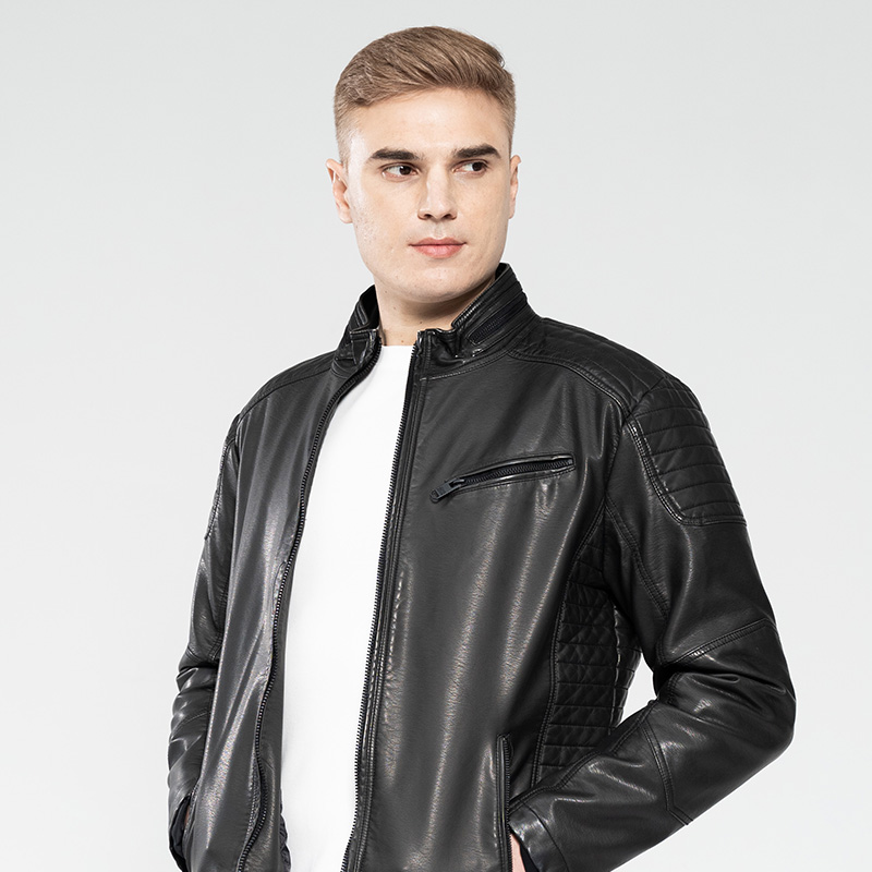 Men’s Sheep Nappa Jacket with Foams Padding at Shoulder - Buy Men ...